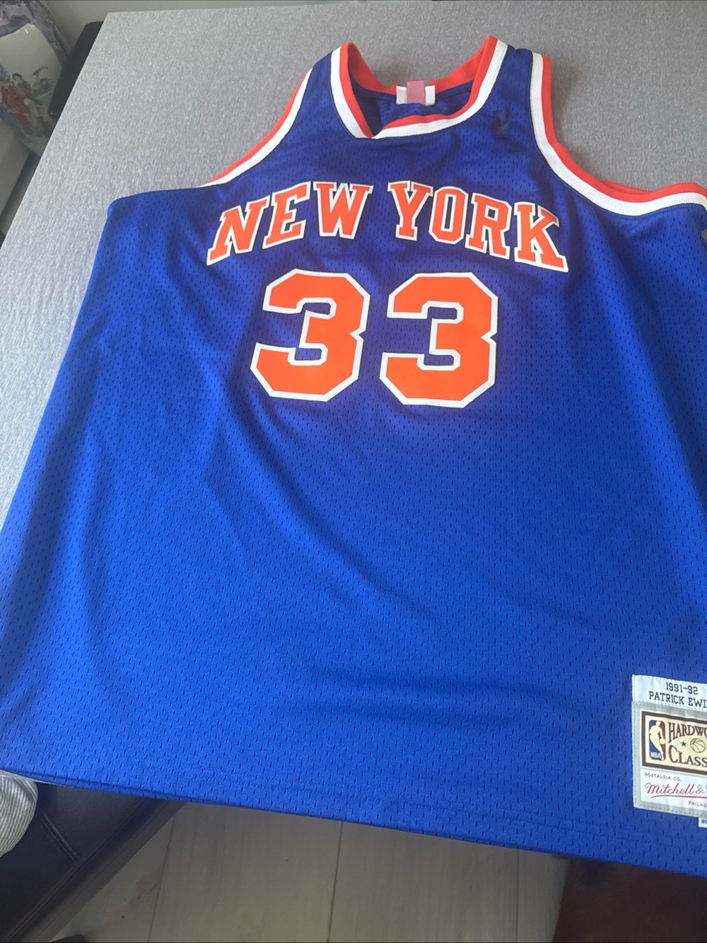 Mitchell & Ness Blue Orange New York #33 Hardwood Classics Jersey - Picture 3 of 8